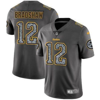 Nike Steelers #12 Terry Bradshaw Gray Static Stitched NFL Vapor Untouchable Limited Jersey