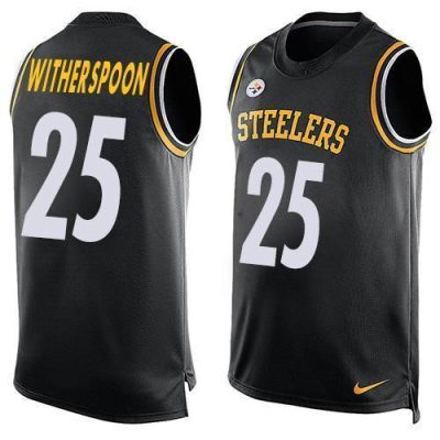 Nike Steelers #25 Ahkello Witherspoon Black Team Color Stitched NFL Limited Tank Top Jersey