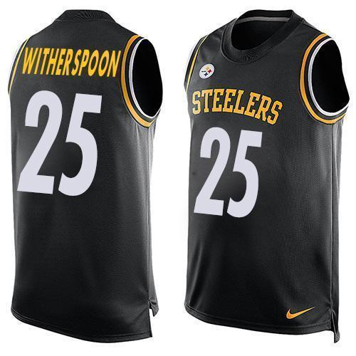 Nike Steelers #25 Ahkello Witherspoon Black Team Color Stitched NFL Limited Tank Top Jersey