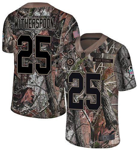 Nike Steelers #25 Ahkello Witherspoon Camo Stitched NFL Limited Rush Realtree Jersey