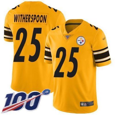 Nike Steelers #25 Ahkello Witherspoon Gold Stitched NFL Limited Inverted Legend 100th Season Jersey