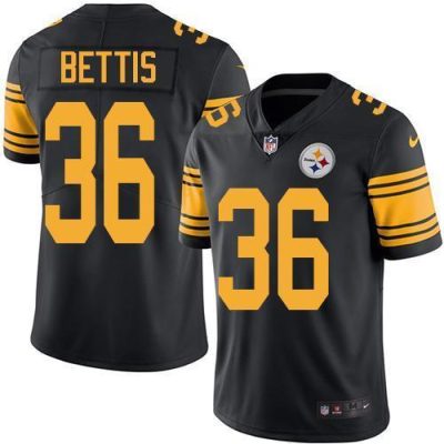 Nike Steelers #36 Jerome Bettis Black Stitched NFL Limited Rush Jersey