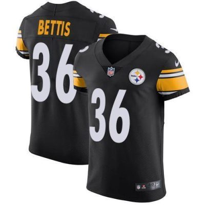 Nike Steelers #36 Jerome Bettis Black Team Color Stitched NFL Vapor Untouchable Elite Jersey