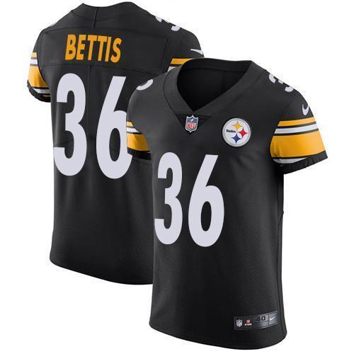 Nike Steelers #36 Jerome Bettis Black Team Color Stitched NFL Vapor Untouchable Elite Jersey