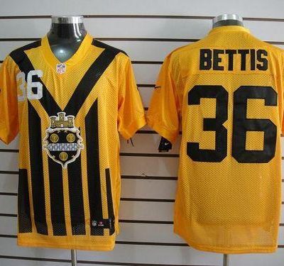Nike Steelers #36 Jerome Bettis Gold 1933s Throwback Embroidered NFL Elite Jersey