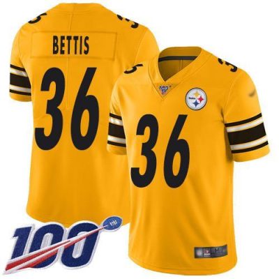 Nike Steelers #36 Jerome Bettis Gold Stitched NFL Limited Inverted Legend 100th Season Jersey