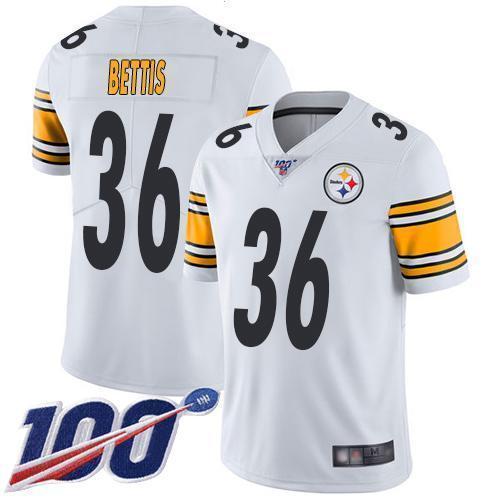 Nike Steelers #36 Jerome Bettis White Stitched NFL 100th Season Vapor Limited Jersey