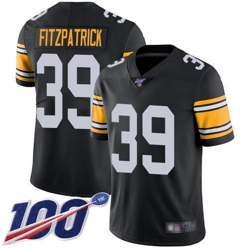 Nike Steelers #39 Minkah Fitzpatrick Black Alternate Stitched NFL 100th Season Vapor Limited Jersey