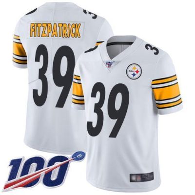 Nike Steelers #39 Minkah Fitzpatrick White Stitched NFL 100th Season Vapor Limited Jersey