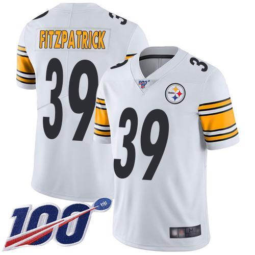 Nike Steelers #39 Minkah Fitzpatrick White Stitched NFL 100th Season Vapor Limited Jersey