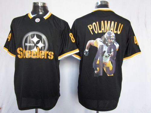 Nike Steelers #43 Troy Polamalu Black NFL Game All Star Fashion Jersey