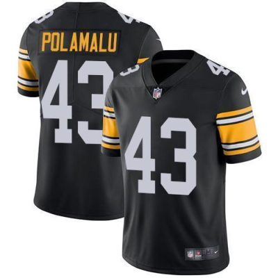 Nike Steelers #43 Troy Polamalu Black Alternate Stitched NFL Vapor Untouchable Limited Jersey