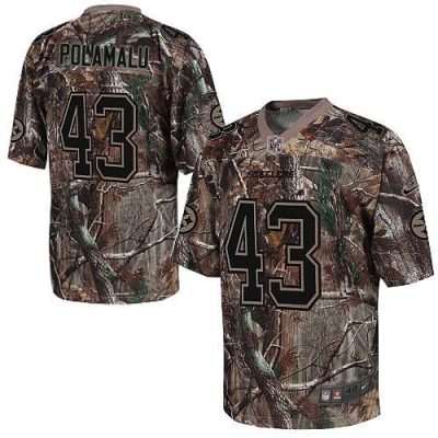 Nike Steelers #43 Troy Polamalu Camo Stitched NFL Realtree Elite Jersey