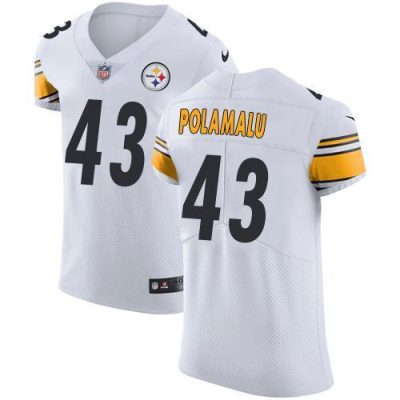 Nike Steelers #43 Troy Polamalu White Stitched NFL Vapor Untouchable Elite Jersey
