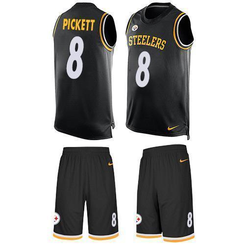 Nike Steelers #8 Kenny Pickett Black Team Color Stitched NFL Limited Tank Top Suit Jersey