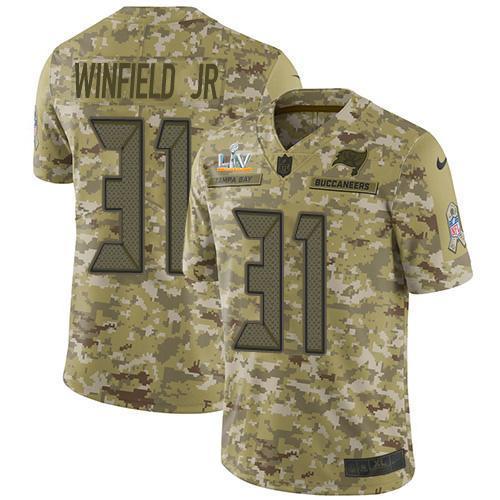 Nike Tampa Bay Buccaneers #31 Antoine Winfield Jr. Camo Super Bowl LV Bound Stitched NFL Limited 2018 Salute To Service Jersey