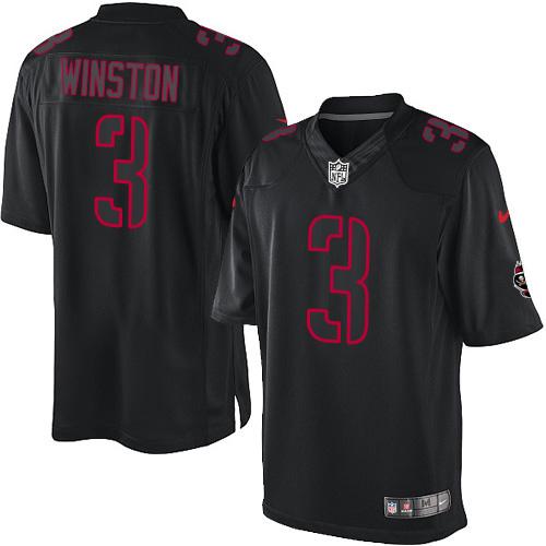 Nike Tampa Bay Buccaneers #3 Jameis Winston Black Stitched NFL Impact Limited Jersey