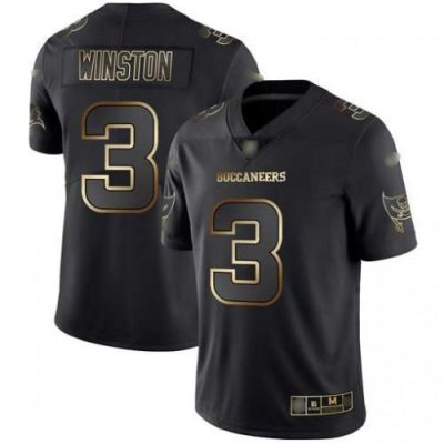 Nike Tampa Bay Buccaneers #3 Jameis Winston Black/Gold Stitched NFL Vapor Untouchable Limited Jersey