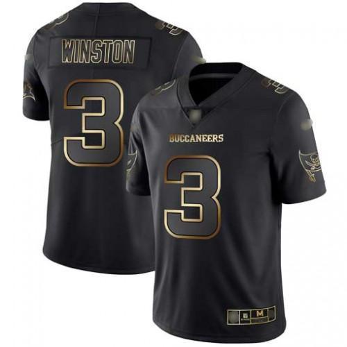 Nike Tampa Bay Buccaneers #3 Jameis Winston Black/Gold Stitched NFL Vapor Untouchable Limited Jersey