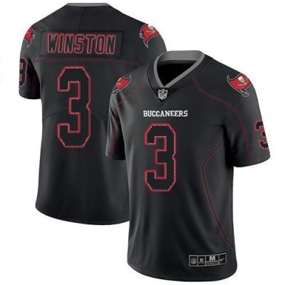 Nike Tampa Bay Buccaneers #3 Jameis Winston Lights Out Black Stitched NFL Limited Rush Jersey