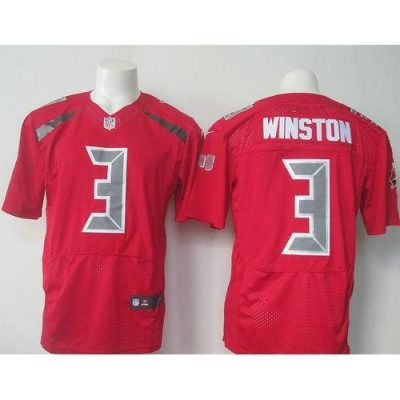 Nike Tampa Bay Buccaneers #3 Jameis Winston Red Stitched Rush Jersey
