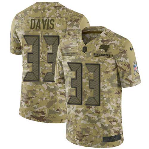 Nike Tampa Bay Buccaneers #33 Carlton Davis III Camo Stitched NFL Limited 2018 Salute To Service Jersey