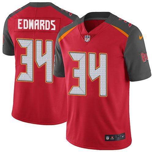Nike Tampa Bay Buccaneers #34 Mike Edwards Red Team Color Stitched NFL Vapor Untouchable Limited Jersey
