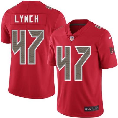 Nike Tampa Bay Buccaneers #47 John Lynch Red Stitched NFL Limited Rush Jersey