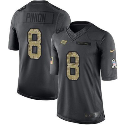 Nike Tampa Bay Buccaneers #8 Bradley Pinion Black Stitched NFL Limited 2016 Salute to Service Jersey