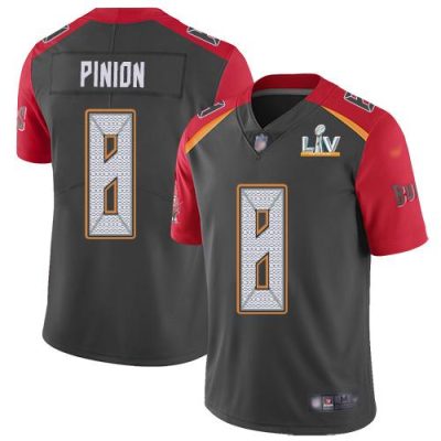 Nike Tampa Bay Buccaneers #8 Bradley Pinion Gray Super Bowl LV Bound Stitched NFL Limited Inverted Legend Jersey