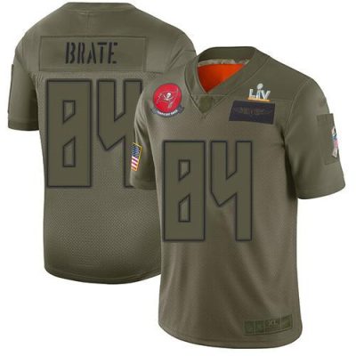 Nike Tampa Bay Buccaneers #84 Cameron Brate Camo Super Bowl LV Bound Stitched NFL Limited 2019 Salute To Service Jersey