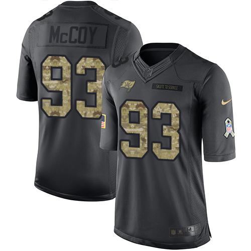 Nike Tampa Bay Buccaneers #93 Gerald McCoy Black Stitched NFL Limited 2016 Salute to Service Jersey