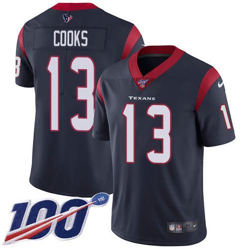Nike Texans #13 Brandin Cooks Navy Blue Team Color Stitched NFL 100th Season Vapor Untouchable Limited Jersey