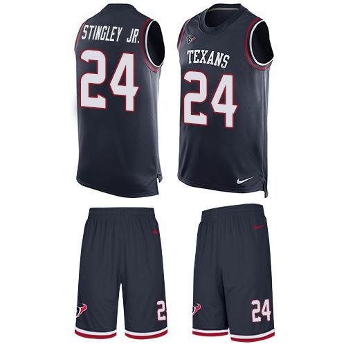 Nike Texans #24 Derek Stingley Jr. Navy Blue Team Color Stitched NFL Limited Tank Top Suit Jersey