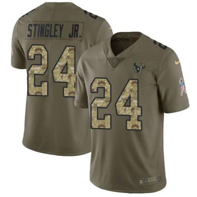 Nike Texans #24 Derek Stingley Jr. Olive/Camo Stitched NFL Limited 2017 Salute To Service Jersey