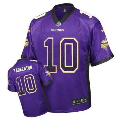 Nike Vikings #10 Fran Tarkenton Purple Team Color Stitched NFL Elite Drift Fashion Jersey