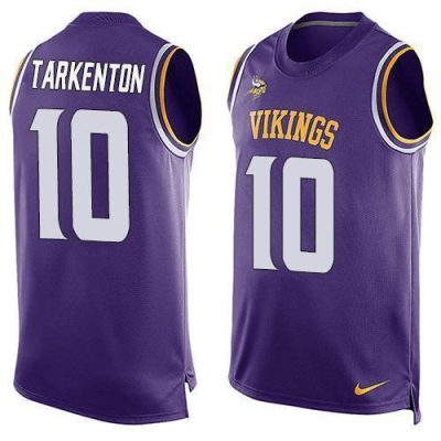 Nike Vikings #10 Fran Tarkenton Purple Team Color Stitched NFL Limited Tank Top Jersey