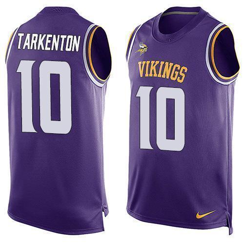 Nike Vikings #10 Fran Tarkenton Purple Team Color Stitched NFL Limited Tank Top Jersey