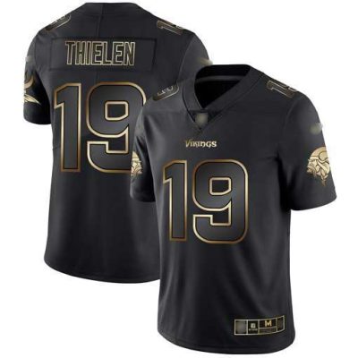 Nike Vikings #19 Adam Thielen Black/Gold Stitched NFL Vapor Untouchable Limited Jersey