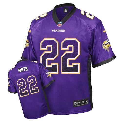 Nike Vikings #22 Harrison Smith Purple Team Color Stitched NFL Elite Drift Fashion Jersey