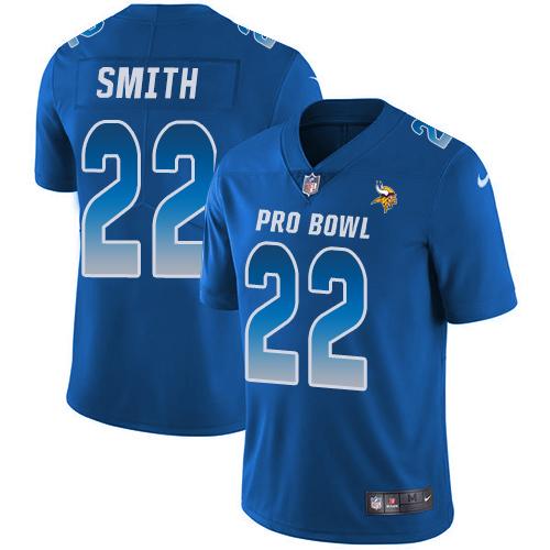 Nike Vikings #22 Harrison Smith Royal Stitched NFL Limited NFC 2019 Pro Bowl Jersey
