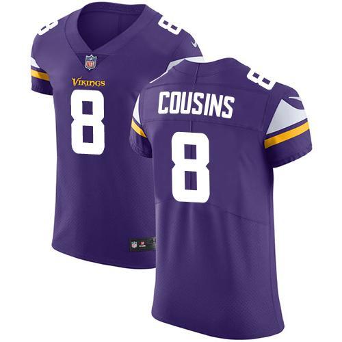 Nike Vikings #8 Kirk Cousins Purple Team Color Stitched NFL Vapor Untouchable Elite Jersey