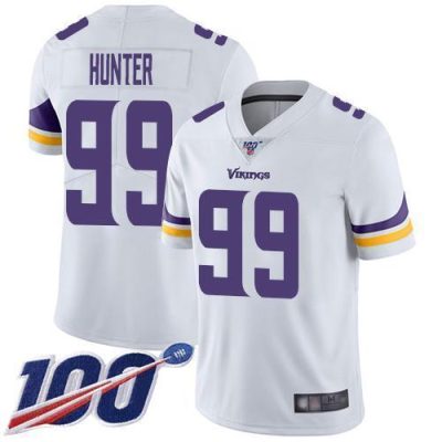 Nike Vikings #99 Danielle Hunter White Stitched NFL 100th Season Vapor Limited Jersey