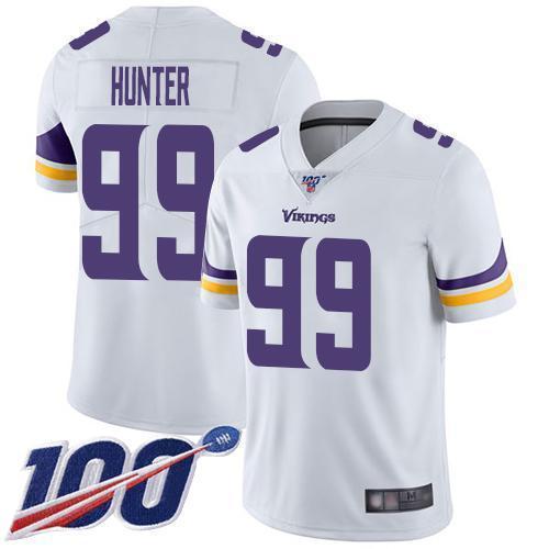 Nike Vikings #99 Danielle Hunter White Stitched NFL 100th Season Vapor Limited Jersey