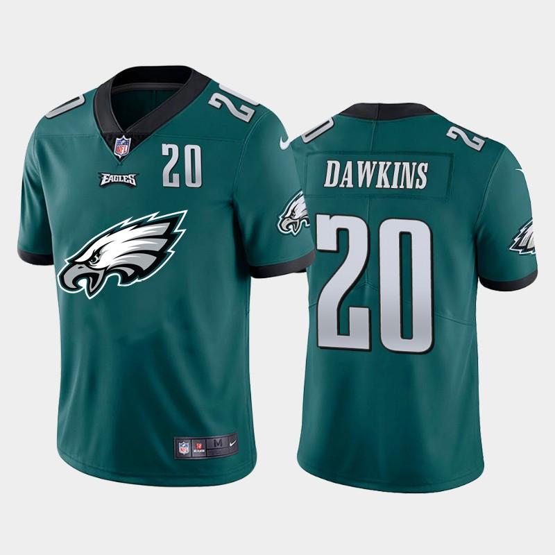 Philadelphia Eagles #20 Brian Dawkins Green Nike Big Team Logo Player Vapor Limited NFL Jersey