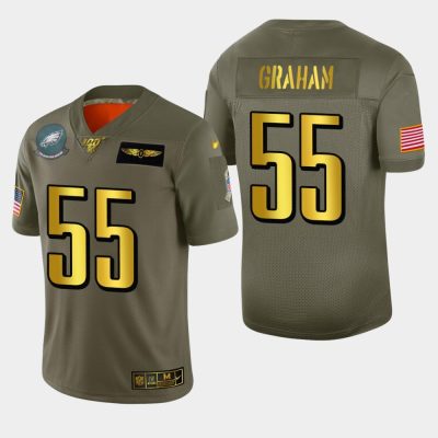 Philadelphia Eagles #55 Brandon Graham Nike Olive Gold 2019 Salute To Service Limited NFL 100 Jersey