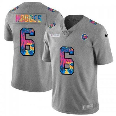 Pittsburgh Pittsburgh Steelers #6 Devlin Hodges Nike Multi-Color 2020 NFL Crucial Catch NFL Jersey Greyheather