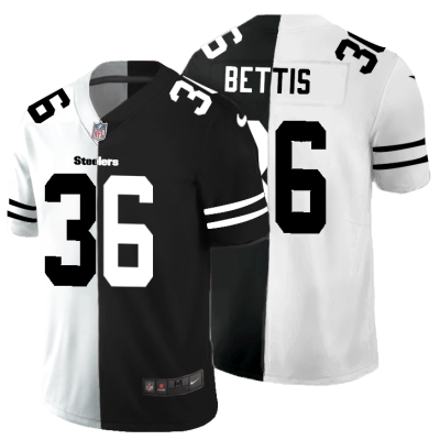 Pittsburgh Steelers #36 Jerome Bettis Black V White Peace Split Nike Vapor Untouchable Limited NFL Jersey