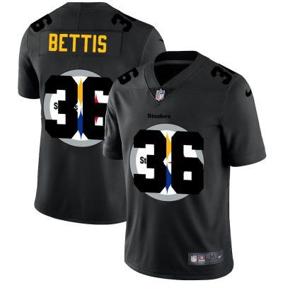 Pittsburgh Steelers #36 Jerome Bettis Nike Team Logo Dual Overlap Limited NFL Jersey Black