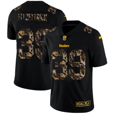 Pittsburgh Steelers #39 Minkah Fitzpatrick Black Nike Flocked Lightning Vapor Limited NFL Jersey